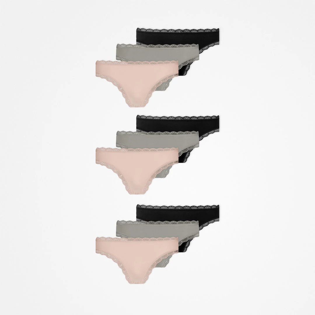 Tangas mit Spitze | Mix (Apricot/Grün/Schwarz) - Image 13