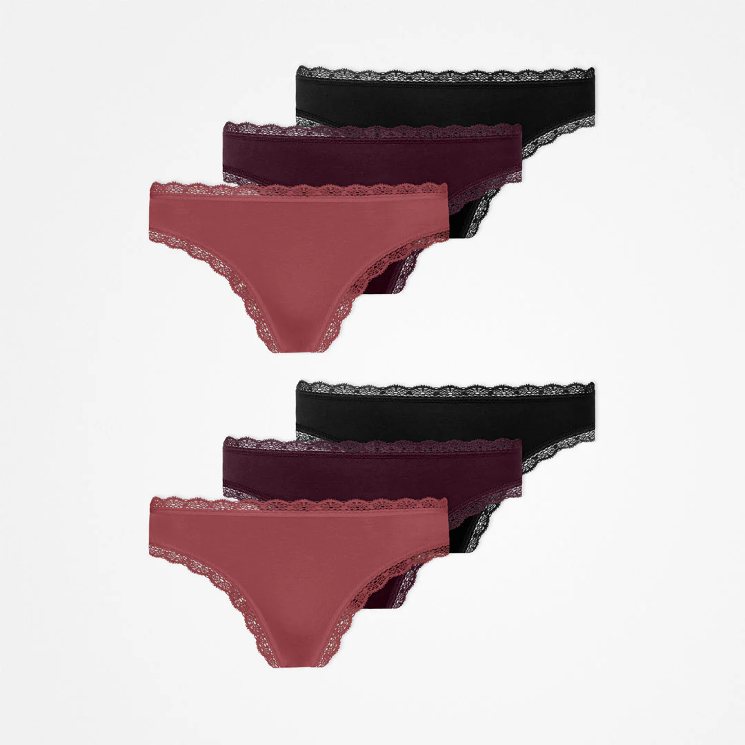 Tangas mit Spitze | Mix (Mauve/Weinrot/Schwarz) - Image 12