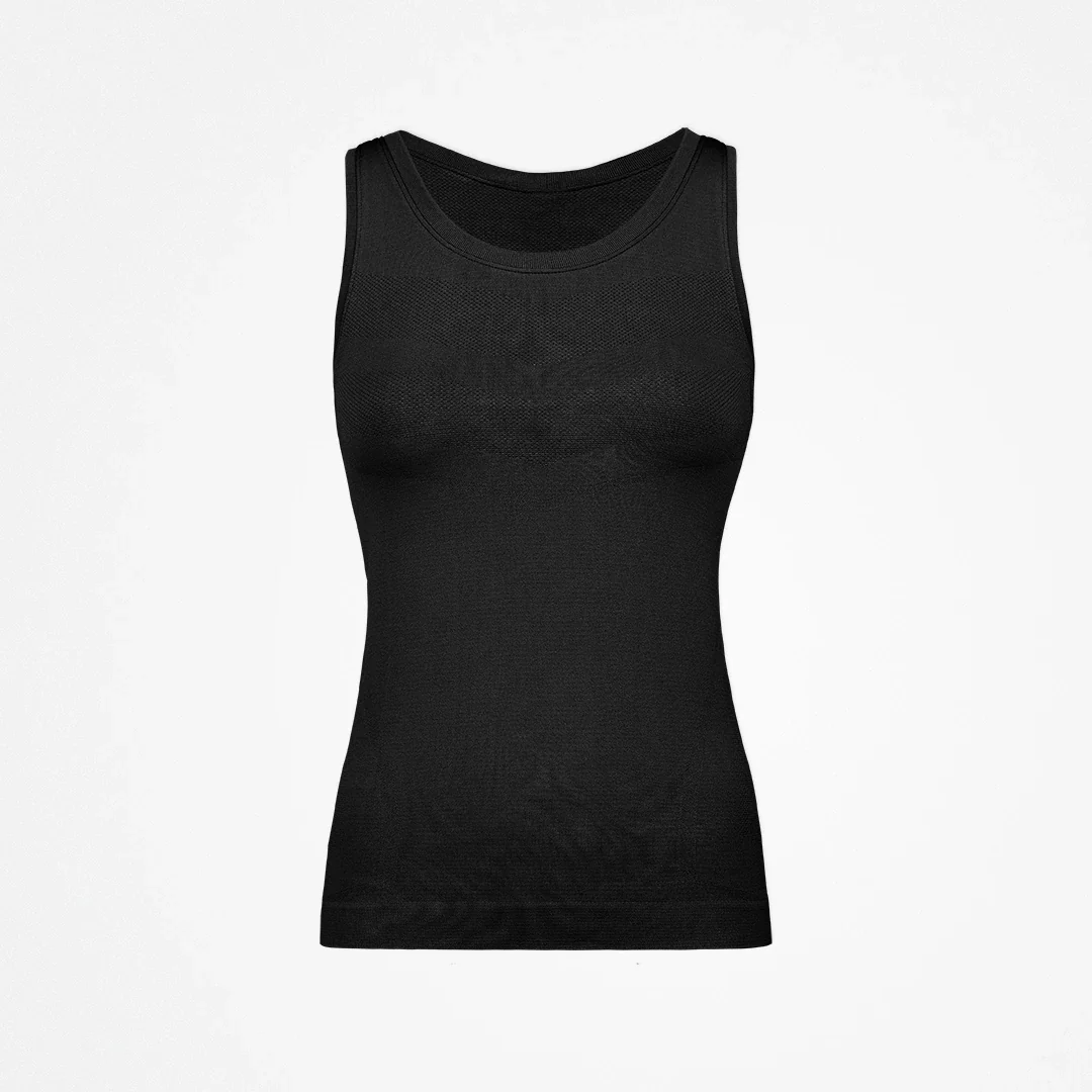 Tank Top Seamless Damen | Schwarz