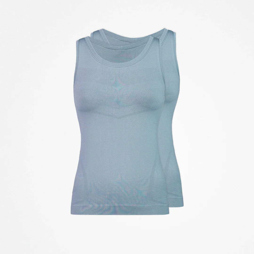 Tank Top Seamless Damen | Taubenblau - Image 10