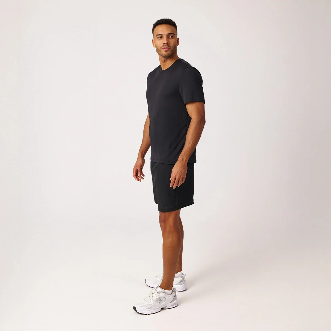 Trainingsshirt Allover Mesh Herren | Schwarz - Image 4