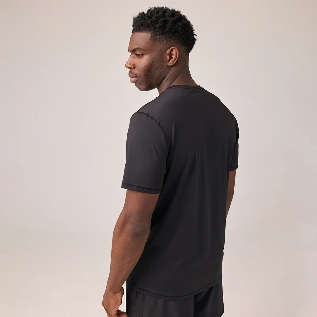 Trainingsshirt mit Reflexstreifen Herren | Schwarz - Image 5