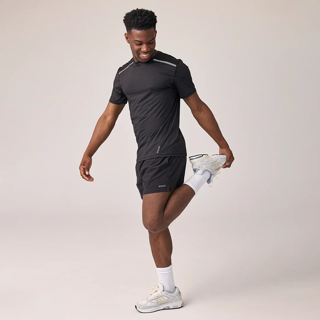 Trainingsshirt mit Reflexstreifen Herren | Schwarz - Image 7