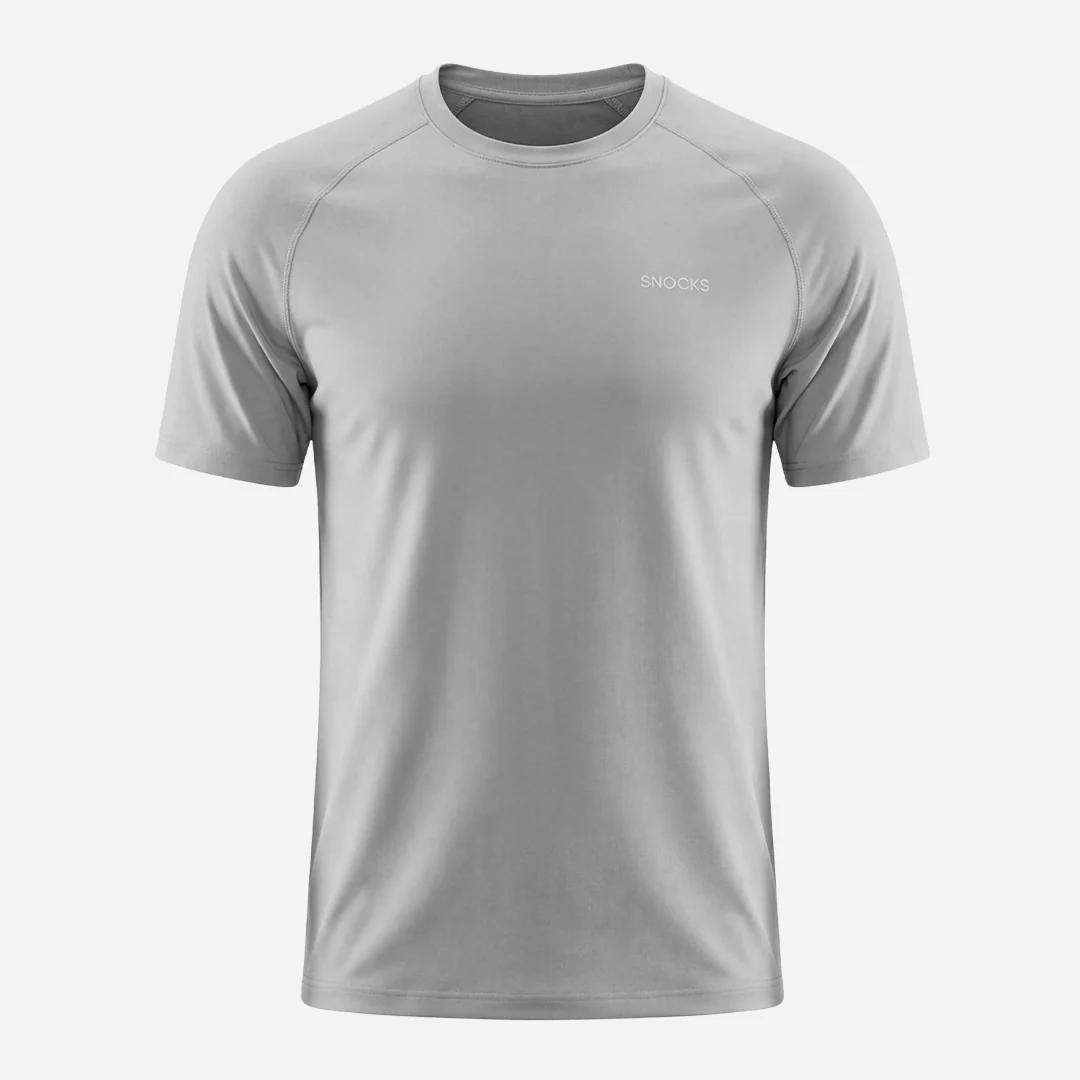 Trainingsshirt Raglan Herren | Silber Grau