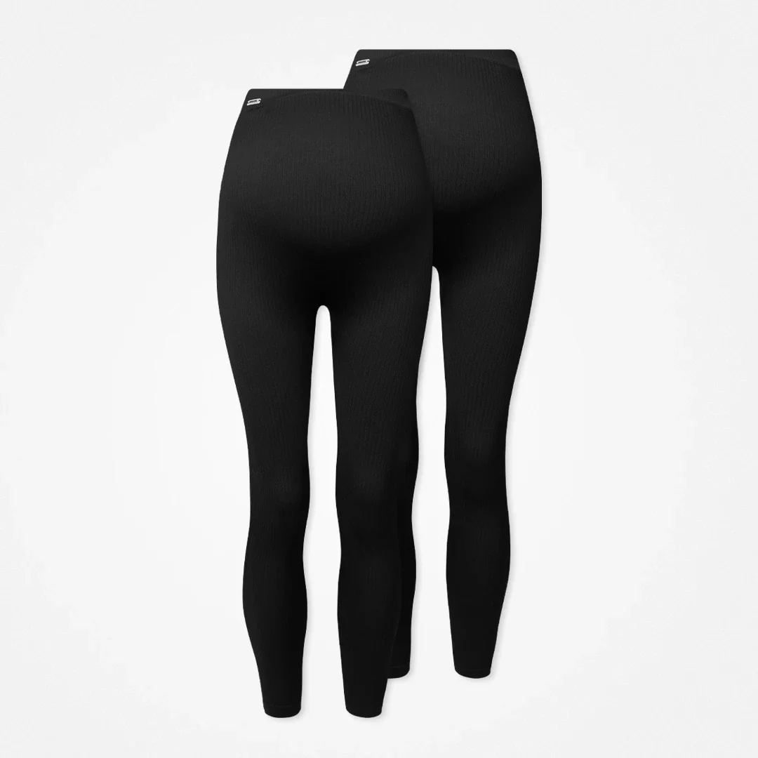 Umstandsleggings Seamless | Schwarz - Image 9