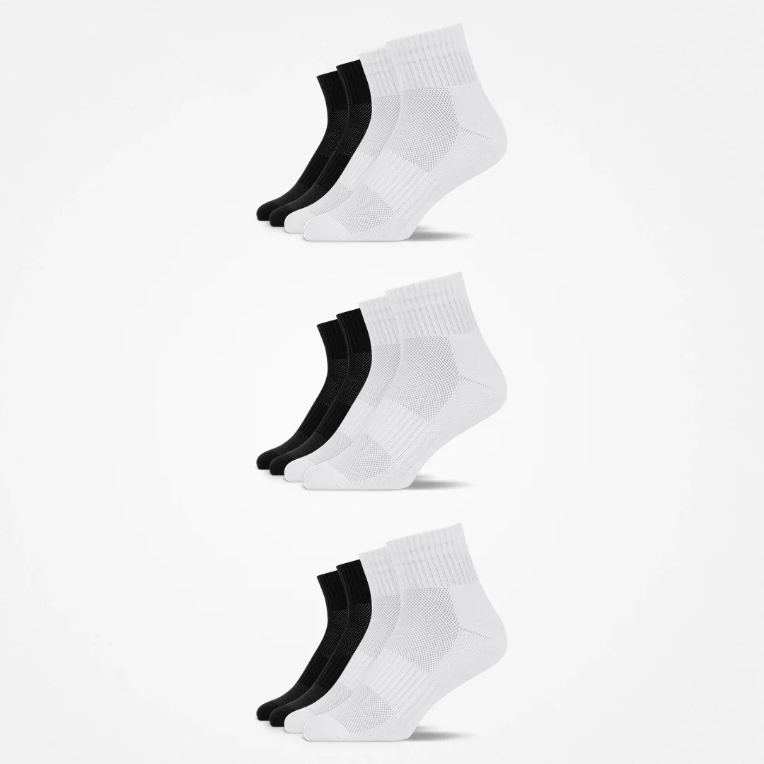 Mittelhohe Laufsocken | Schwarz-Weiß - Image 11